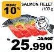 Promo Harga Salmon Fillet per 100 gr - Giant