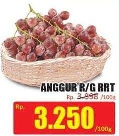 Promo Harga Anggur Red Globe RRT per 100 gr - Hari Hari