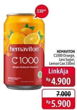 Promo Harga HEMAVITON C1000 Lemon, Less Sugar, Orange 330 ml - Alfamidi