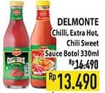 Promo Harga Del Monte Sauce Chilli, Extra Hot Chilli, Sweet Chilli 340 ml - Hypermart