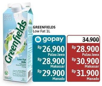 Promo Harga Greenfields Fresh Milk Low Fat 1000 ml - Alfamidi