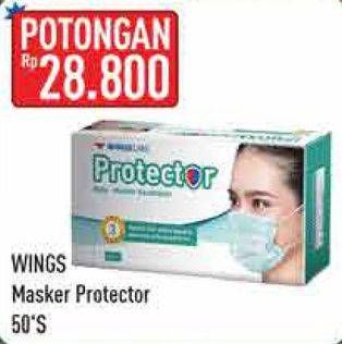 Promo Harga WINGS Mask Protector 50 pcs - Hypermart
