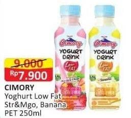 Promo Harga CIMORY Yogurt Drink Low Fat Strawberry Mango, Banana 250 ml - Alfamart