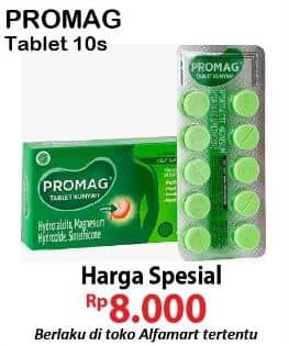 Promo Harga Promag Obat Sakit Maag Tablet 10 pcs - Alfamart