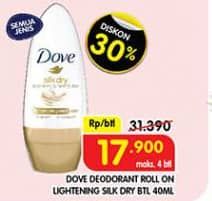 Promo Harga Dove Deo Roll On Silk Dry 40 ml - Superindo