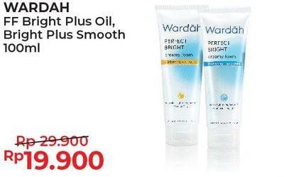 Promo Harga WARDAH Perfect Bright Facial Foam Bright + Smoothing, Bright + Oil Control 100 ml - Alfamart