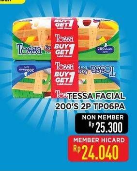 Promo Harga Tessa Facial Tissue TP 06 per 2 pouch 200 pcs - Hypermart