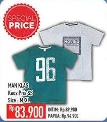 Promo Harga MAN KLAS Kaos Pria S/S M-XL  - Hypermart