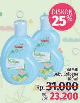 Promo Harga BAMBI Baby Cologne 100 ml - LotteMart