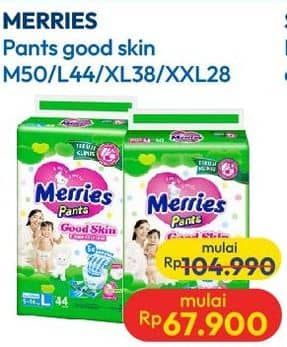 Promo Harga Merries Pants Good Skin M50, L44, XL38, XXL28 28 pcs - Hypermart