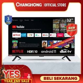 Promo Harga Changhong L32H4 Android Smart TV 32 inch   - Tokopedia