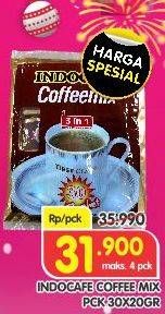 Promo Harga Indocafe Coffeemix 3in1 per 30 sachet 20 gr - Superindo