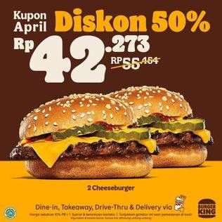 Promo Harga BURGER KING Cheeseburger  - Burger King