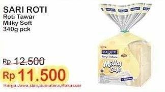 Promo Harga SARI ROTI Roti Tawar Milky Soft 360 gr - Indomaret