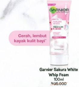 Promo Harga GARNIER Sakura White Foam 100 ml - Alfamart