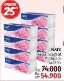 Promo Harga PASEO Facial Tissue Elegant per 4 pouch 250 pcs - LotteMart