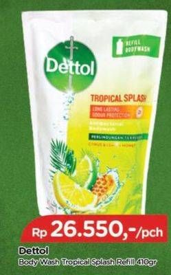 Promo Harga Dettol Body Wash Tropical Splash Citrus Lemon Honey 410 ml - TIP TOP