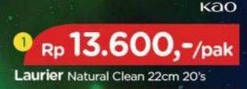 Promo Harga Laurier Natural Clean Wing 22cm 20 pcs - TIP TOP