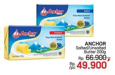 Promo Harga Anchor Butter Salted, Unsalted 227 gr - LotteMart