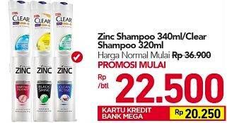 Promo Harga Zinc/Clear Shampoo  - Carrefour