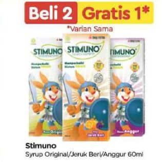 Promo Harga Stimuno Restores Immunes Syrup Grape, Orange Berry, Original 60 ml - TIP TOP