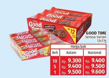 Promo Harga Good Time Cookies Chocochips All Variants 16 gr - Lotte Grosir