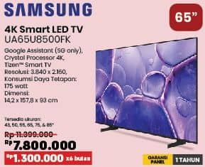 Promo Harga Samsung UA65U8500FK Smart LED TV  - COURTS