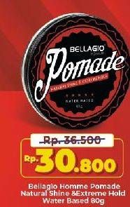 Promo Harga Bellagio Homme Pomade Natural Shine Extreme Hold Black 80 gr - Alfamidi