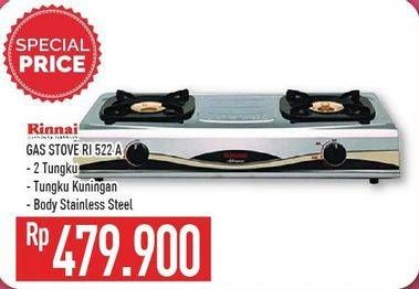 Promo Harga RINNAI RI 522A Gas Stove  - Hypermart