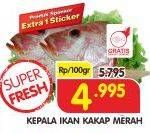 Promo Harga Kepala Ikan Kakap Merah per 100 gr - Superindo