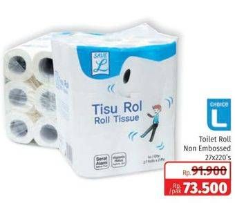 Promo Harga CHOICE L Tisu Roll Non Embossed per 27 pcs 220 sheet - Lotte Grosir