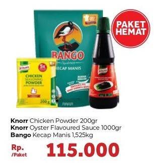 Promo Harga Knorr Chicken Powder/Oyster Flavoured Sauce/Bango kecap Manis  - Carrefour