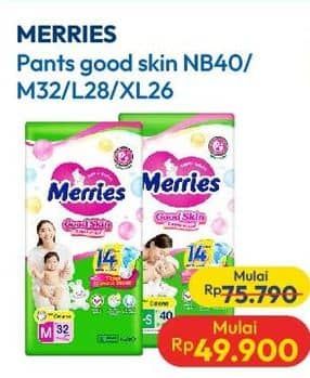 Promo Harga Merries Pants Good Skin S40, M32, L28, XL26 26 pcs - Hypermart