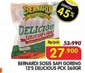 Promo Harga Bernardi Delicious Sosis Sapi Goreng 360 gr - Superindo