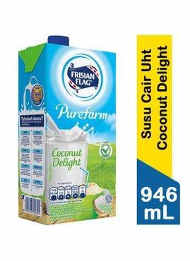 Promo Harga Frisian Flag Susu UHT Purefarm Coconut Delight 946 ml - Indomaret