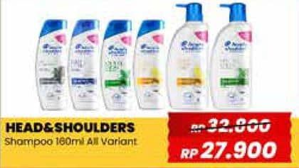 Promo Harga Head & Shoulders Shampoo All Variants 160 ml - Yogya