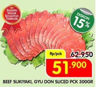 Promo Harga Beef Sukiyaki/ Gyudon Slice 300 g  - Superindo