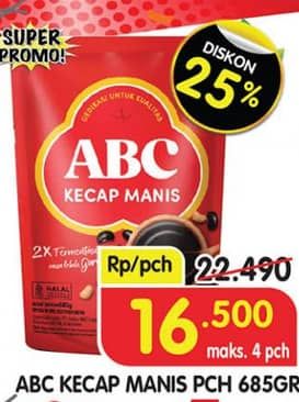 Promo Harga ABC Kecap Manis 685 ml - Superindo
