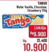 Promo Harga TANGO Wafer Chocolate, Vanilla Milk, Strawberry 176 gr - Alfamidi