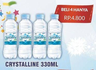 Promo Harga CRYSTALLINE Air Mineral per 4 botol 330 ml - Hypermart