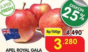 Promo Harga Apel Royal Gala per 100 gr - Superindo