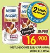 Promo Harga Nestle Goodnes UHT Kurma Royale 189 ml - Superindo