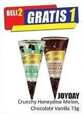 Promo Harga JOYDAY Ice Cream Crunchy Chocolate Vanilla, Honeydew Melon 73 gr - Hari Hari