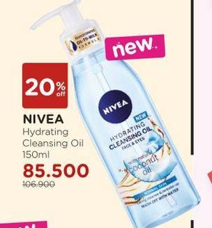 Promo Harga NIVEA Hydrating Cleansing Oil Face & Eyes Hydrating 150 ml - Watsons