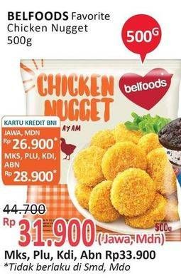 Promo Harga BELFOODS Nugget Chicken Nugget 500 gr - Alfamidi