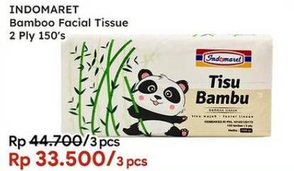 Promo Harga Indomaret Bamboo Facial Tissue 150 sheet - Indomaret