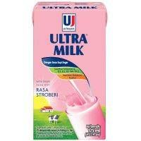 Promo Harga Ultra Milk Susu UHT Stroberi 125 ml - Alfamart