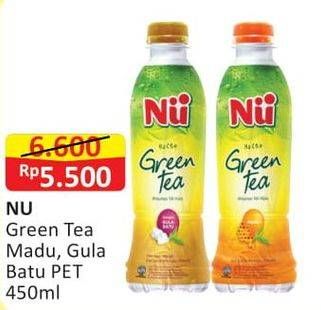 Promo Harga NU Green Tea Madu, Gula Batu 450 ml - Alfamart