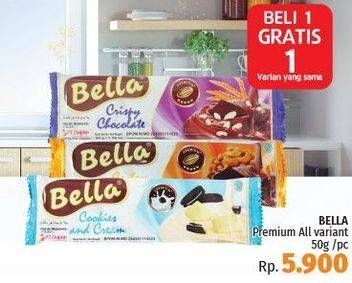 Promo Harga BELLA Premium Chocolate All Variants 50 gr - LotteMart
