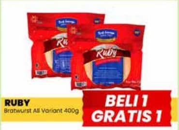 Promo Harga Ruby Sosis Sapi Bratwurst All Variants 400 gr - Yogya